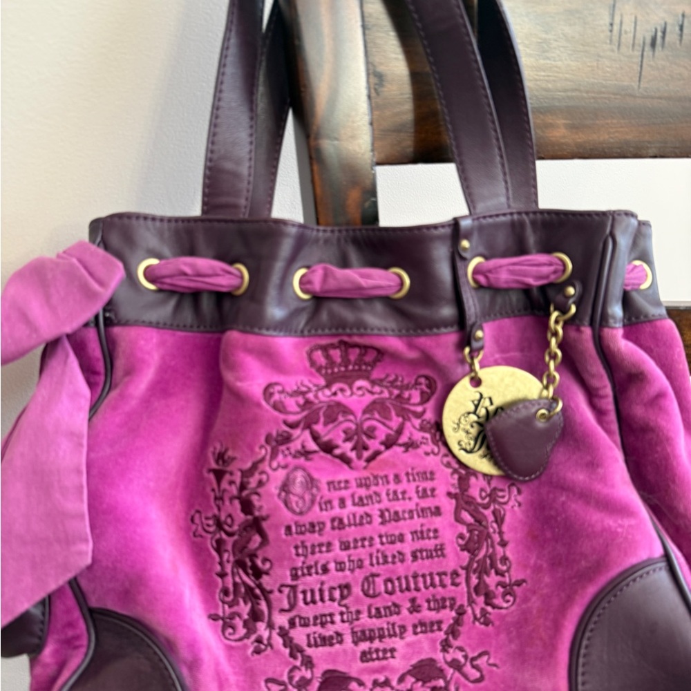 Juicy Couture Purple and Pink Tote Bag